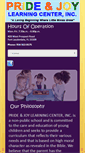 Mobile Screenshot of prideandjoylearningcenter.com